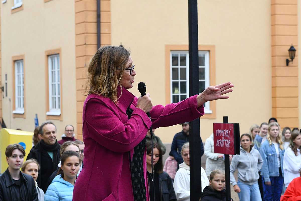 Anna Mellergård inviger Vimmerby berättar 2022