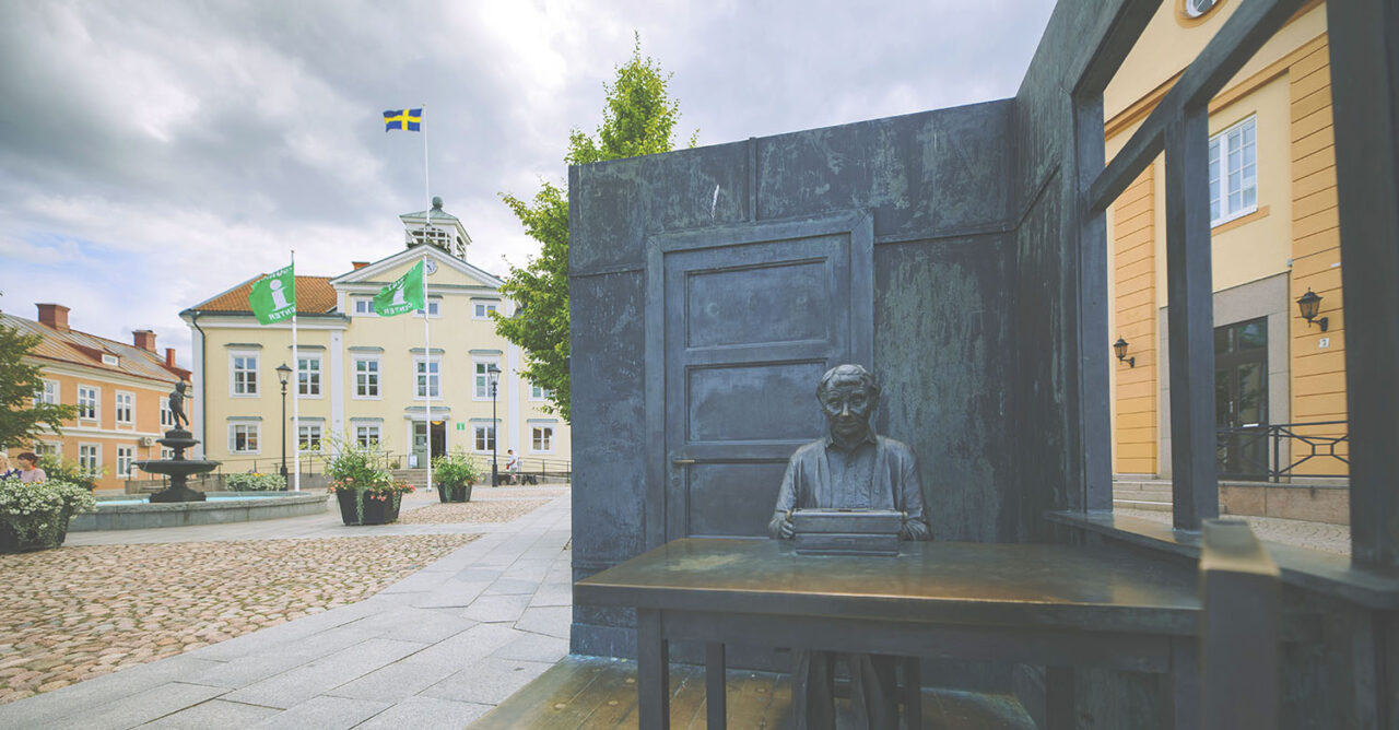Astrid Lindgren-statyn i Vimmerby