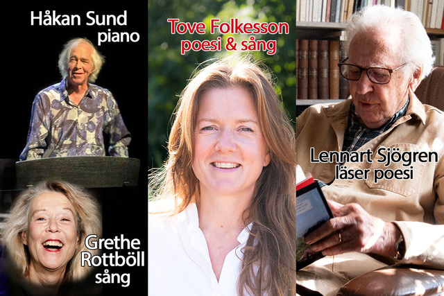 Affisch för evenemanget poesi och musik