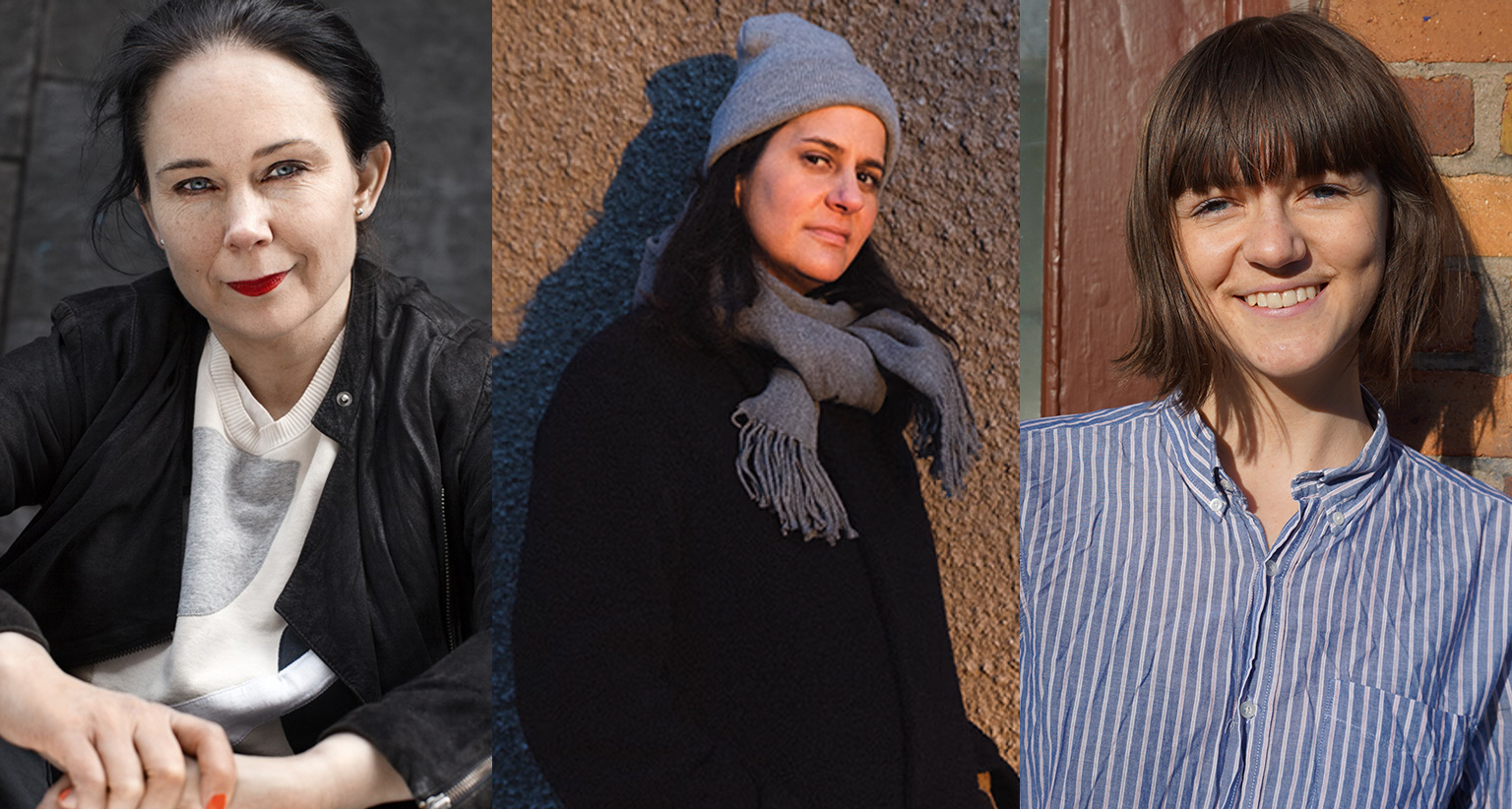 Bildcollage med Jenny Bergman, Sara Villius och Matilda Gunnarsson Rathsman