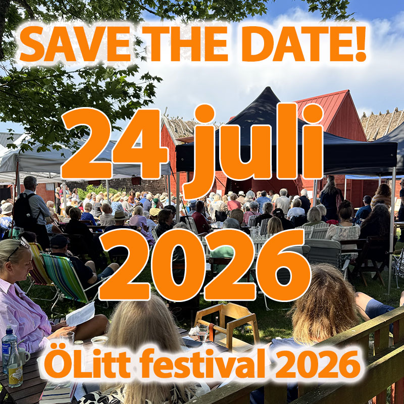Foto från förra årets festival och text: Save the date! 24 juli 2026 Ölitt festival